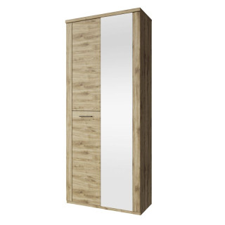 Skriňa, 90cm, kombinovaná, dub navarra, zrkadlo, DORSI 2D