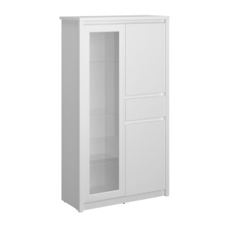 Nízka vitrína, 85cm, biela, ERODIN 2D1W1S