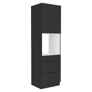 Vysoká skrinka na rúru, 60cm, čierna, SIBER 60 DPS-210 3S1F