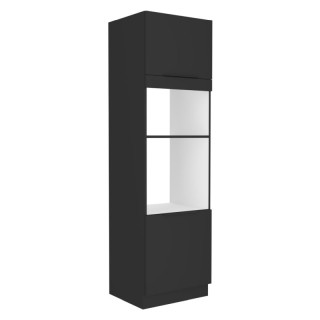 Vysoká skrinka na rúru, 60cm, čierna, SIBER 60 DPM-210 2F