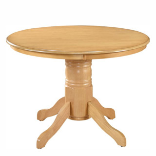 Jedálenský stôl, okrúhly 106cm, MDF, dub svetlý, TABLOS