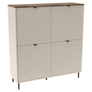 Regál, 123cm, kašmír, dub castello, EYCO 4D