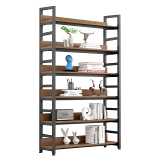 Regál, 80cm, dub tmavý, čierny, JANEL TYP 2