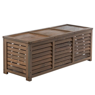 Záhradný úložný box, 121cm, hnedý, drevo, LADAM