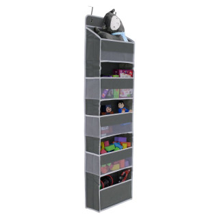 Závesný organizér na dvere, 38cm, sivý, MADON