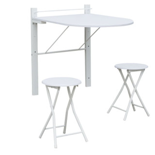Jedálenský set 1+2, 60x80cm, MDF, biely, AMADEO NEW