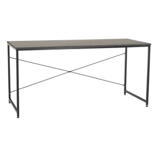 Písací stôl, 150x60cm, betón, čierny, MELLORA