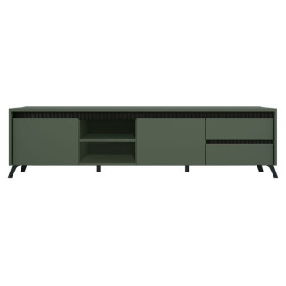 TV stolík, 206cm, smoke zelený, čierny, LONGY RTV2K2So