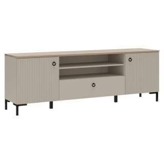TV stolík, 184cm, sivohnedá Taupe, dub silverjack, DOMCA 2D1S