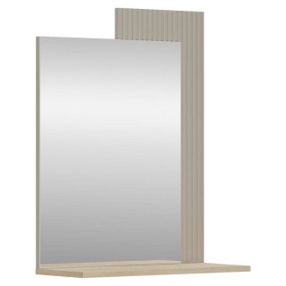 Zrkadlo, 65x83cm, sivohnedá Taupe, dub silverjack, DOMCA