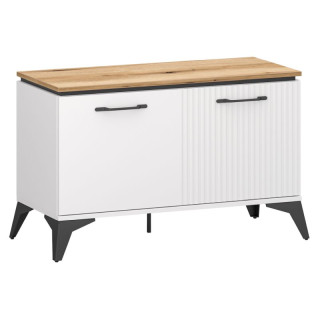 Botník, 91cm, biely, dub evoke, VELIS 2D