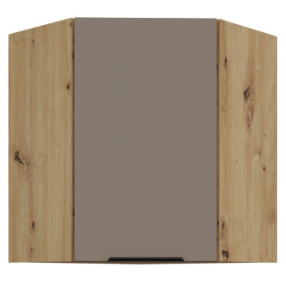 Horná rohová skrinka, 60cm, sandgrau, dub artisan, FRISBO 60x60 GN-72 1F