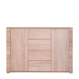 Komoda, 140cm, kombinovaná, dub sonoma, GRAND typ 9