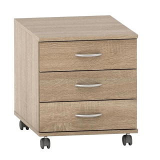 Kontajner, 43cm, 3 zásuvkový, dub sonoma, TEMPO ASISTENT NEW 016