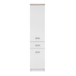 Regál, 40cm, biely, dub sonoma, TOPTY 2d1s