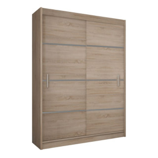 Skriňa, 150cm, kombinovaná, dub sonoma, sivá, MERINA 150