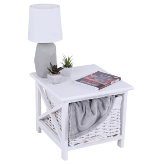Stolík, 36cm, 1 košík, biely, RAFAELLO