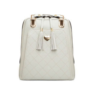 Luxusný kožený ruksak z pravej hovädzej kože č.8668 v šedej farbe