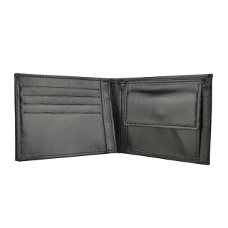 Kožená peňaženka z pravej kože č.8408 v čiernej farbe