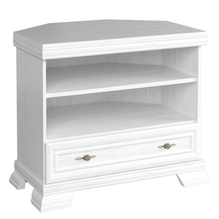 Rohový TV stolík, 88cm, sosna andersen, KORA KRTN