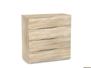 Drevona, Komoda, REA WAVE 3, dub bardolino