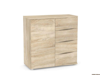 Drevona, Komoda, REA WAVE 6, dub bardolino