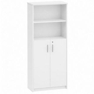 Regál so skrinkou, 72cm, biely, JOHAN 2 NEW 10