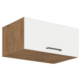 Horná skrinka, 80cm, biely lesk, dub lancelot, VEGA 80 NAGU-36 1F