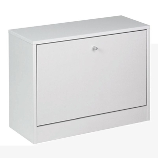 Botník, 60cm, výklopný, biely, FATMA NEW