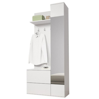 Predsieňová zostava, 90cm, biela, GADIS