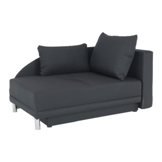 Rozkladacia pohovka, sivočierna látka, pravá, LAUREL