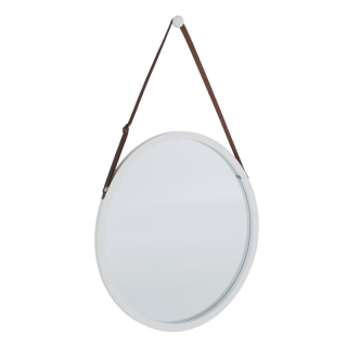 Zrkadlo, 45x45cm, bambus biely, LEMI 1