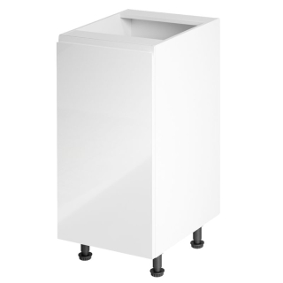 Spodná skrinka, 40cm, biela, biely lesk, ľavá, AURORA D40