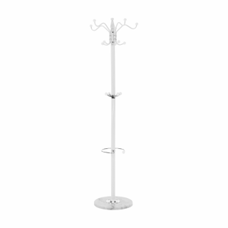 Vešiak, 175cm, biely, kov, ELOS