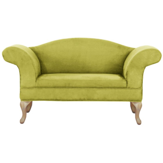 Pohovka, látka zelená, drevo dub zlatý, FABRICIO