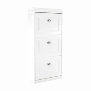 Botník, 54cm, 3-radový, biely, SEBER TYP 2