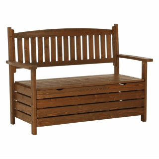Záhradná lavička, 124cm, masív, hnedá, DILKA
