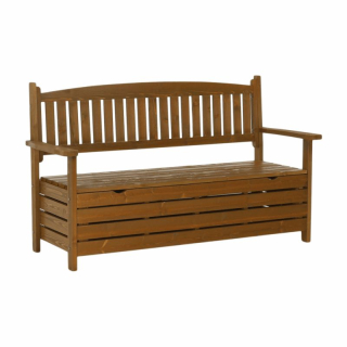 Záhradná lavička, 150cm, masív, hnedá, AMULA