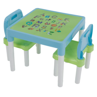 Detský set 1+2, 51x51cm, modrý, zelený, biely, plast, BALTO