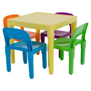 Detský set 1+4, 51x51cm, viacfarebný, plast, ZILBO