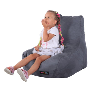 Sedací vak, 50cm, sivá látka, LAPIN