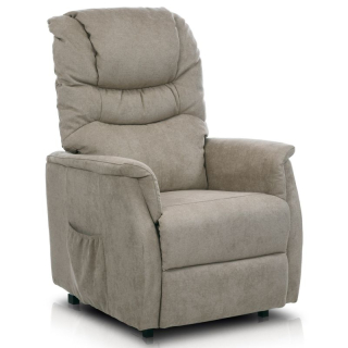 Polohovacie kreslo, elektrické, látka, béžová, 140 kg, TV-1171 CAP2