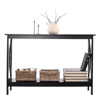 Konzolový stolík, 120cm, čierny, APOLOS
