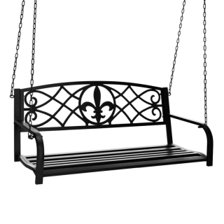 Záhradná hojdačka, závesná, kov, čierna, ABEA