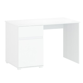 PC stôl, 120x67cm, biely lesk, LINDY 1D1S