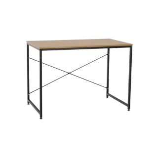 Písací stôl, 100x60cm, dub, čierny, MELLORA