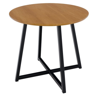 Príručný stolík, 50x50cm, dub, čierny, DELIK