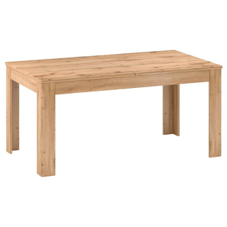 Jedálenský stôl, 160x90cm, rozkladací, DTD, dub apalačský, PUSAN S