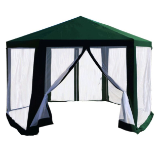 Stanový altánok do záhrady, 3,9x3,9m, zelený, RINGE TYP 1