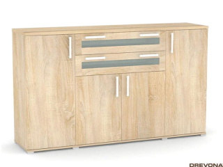 Drevona, Komoda REA OTTAWA UP 4, dub bardolino